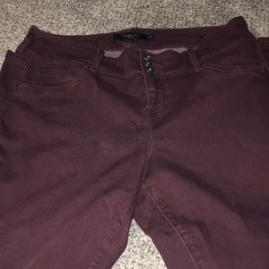 Torrid burgundy jeans